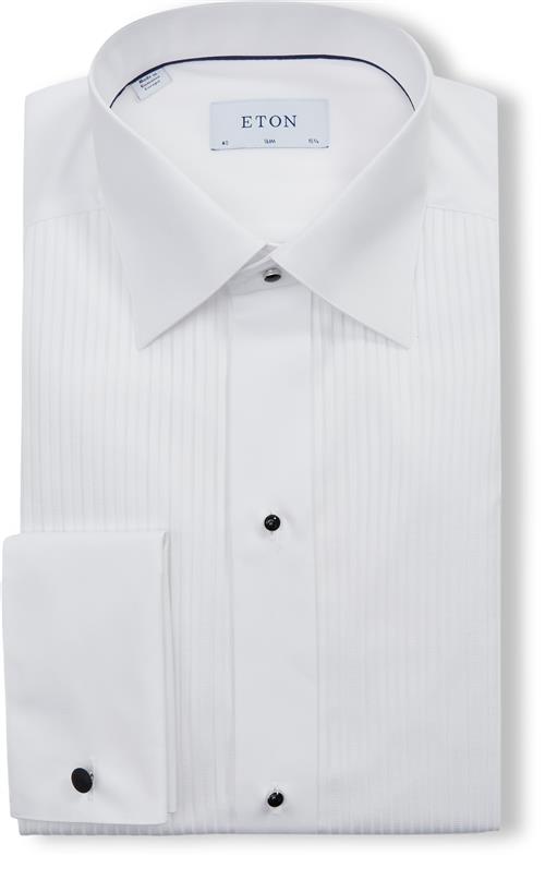 Eton Plisse Black Tie Skjorte