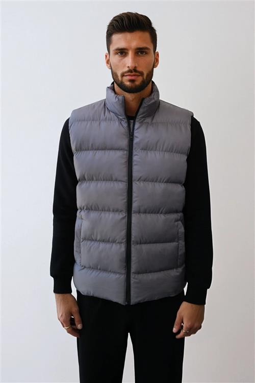 Puffer Vest - Grå - M - TeeShoppen