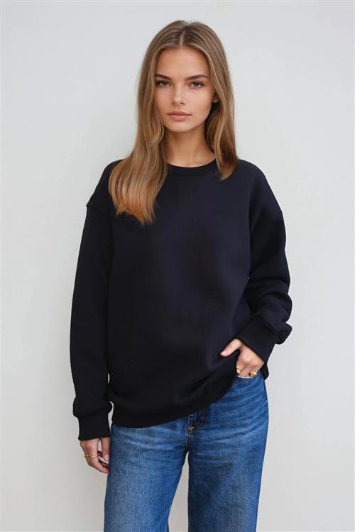 Alina Sweatshirt - Sort - L - TeeShoppen