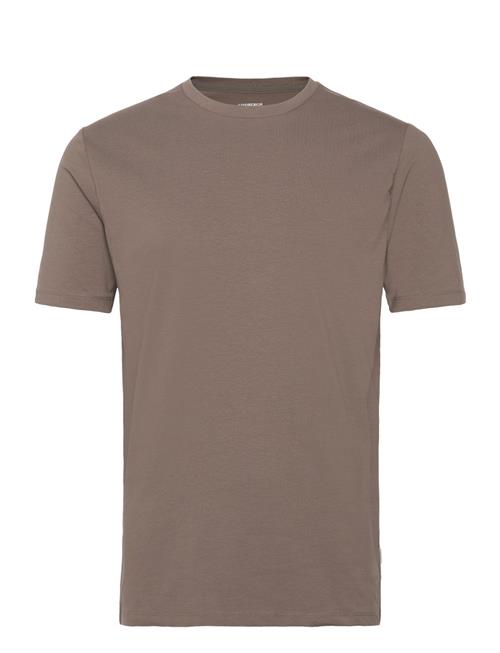 Se Mens Stretch Crew Neck Tee S/S Lindbergh Brown ved Booztlet