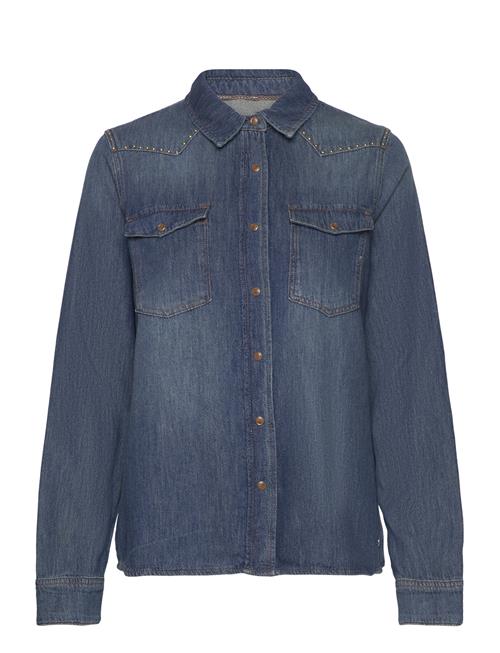 Se Mmelvira Denim Shirt MOS MOSH Blue ved Booztlet