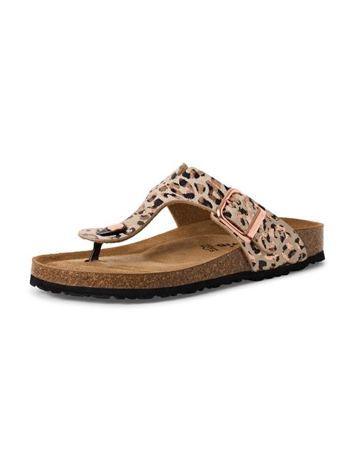 Tamaris Klipklappere  kit / mørkebeige / sort