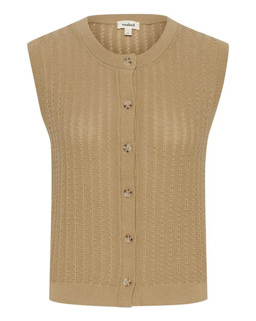 SOAKED IN LUXURY Strikvest 'Susanna'  beige