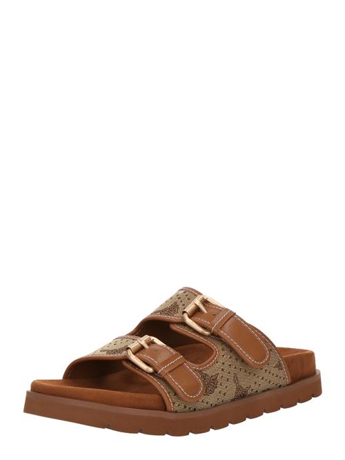 JOOP! Pantoletter 'Origine Nora'  beige / cognac / mørkebrun