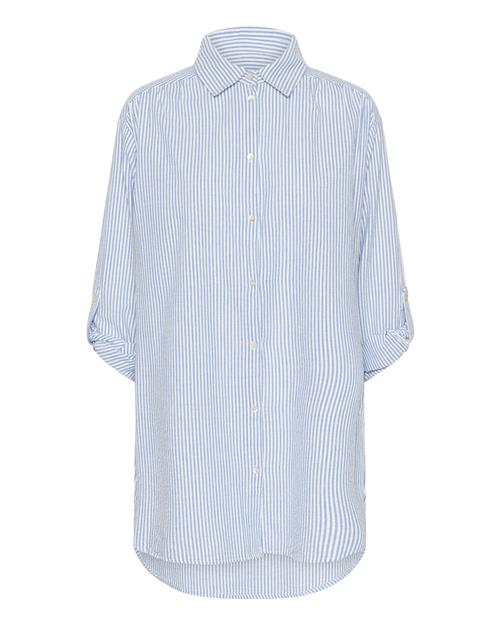 SAINT TROPEZ Bluse  lyseblå / hvid
