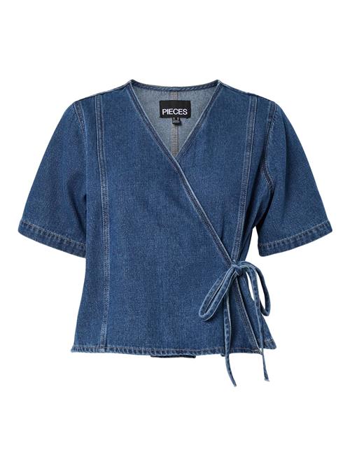 Se PIECES Bluse 'PCFibbo'  blue denim ved About You