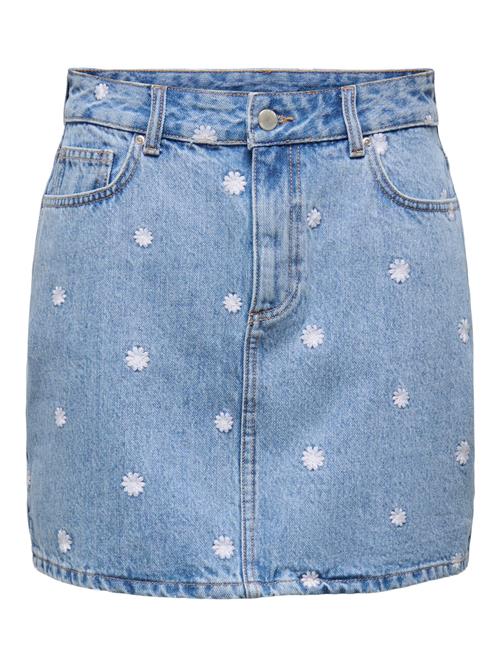 ONLY Nederdel  blue denim / hvid