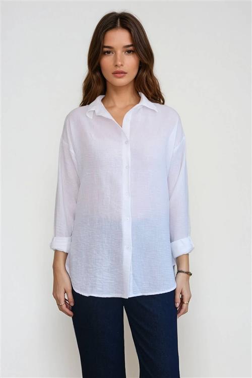 Lilly Skjorte - Hvid - M - TeeShoppen