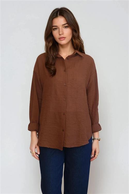 Lilly Skjorte - Brun - M - TeeShoppen