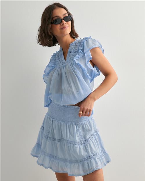 Se Neo Noir - Blå - Robby S Voile Skirt ved Nelly