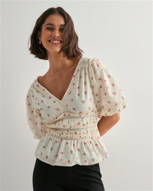 Neo Noir - Hvid - Sapura Fleurie Blouse