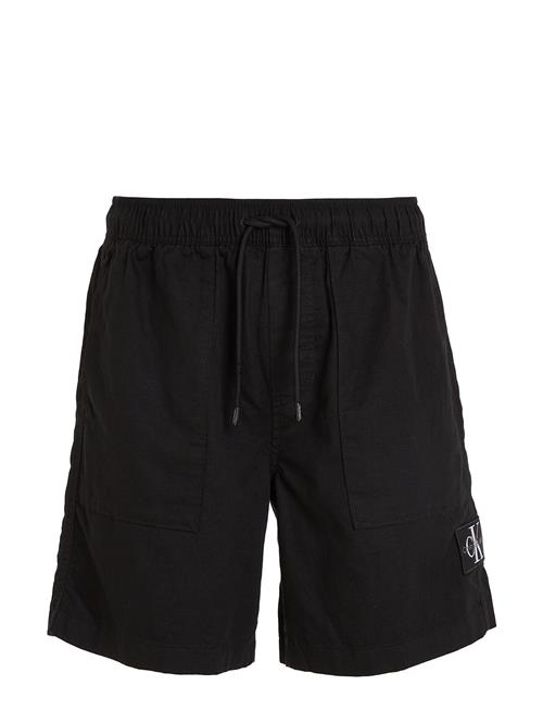 Se Linen Short Calvin Klein Jeans Black ved Booztlet