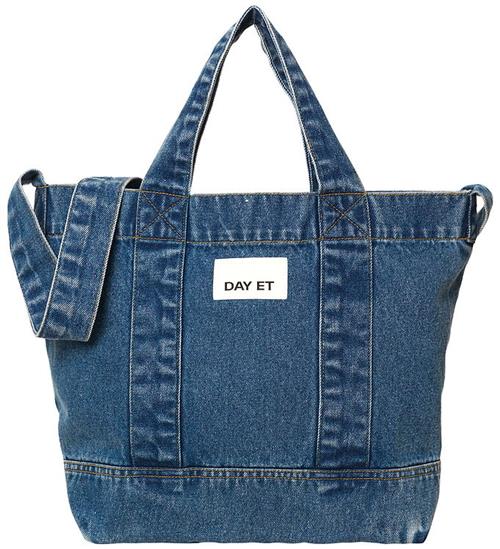 DAY ET Shopper - Washed Denim Crossbody - Blå