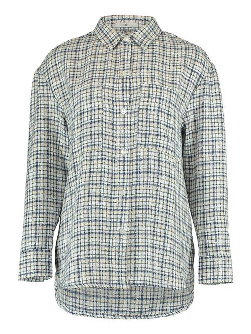 Hailys Bluse 'Annie'  beige / royalblå / lyseblå
