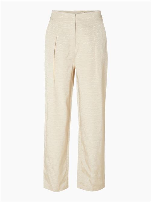 SELECTED FEMME Bukser med lægfolder  beige