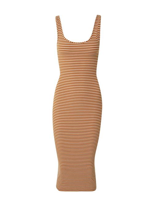 STUDIO SELECT Kjole 'Caro'  karamel / hvid