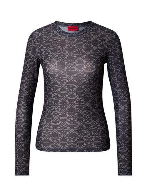 HUGO Shirts 'Diralina'  sort / hvid