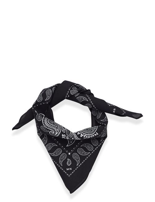 Soft Cotton Paisley Scarf Solid Mads Nørgaard Black