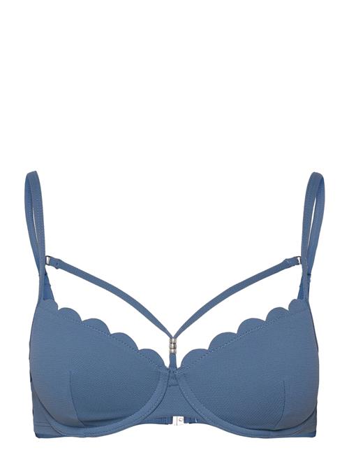 Scallop Padded Underwired Bikini Top Hunkemöller Blue