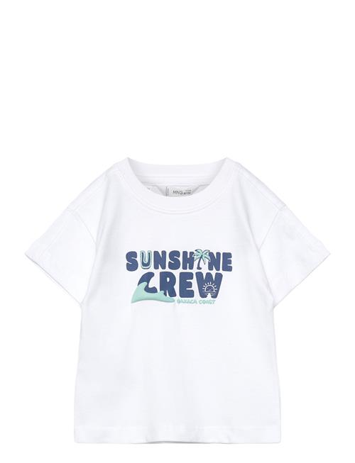 T-Shirt .-- Crew Mango White