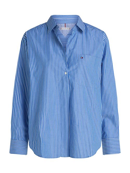 TOMMY HILFIGER Bluse 'ESS'  azur / hvid
