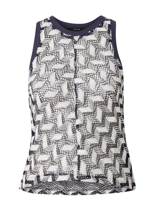 VERO MODA Sticktop 'VMTIKKA'  navy / hvid