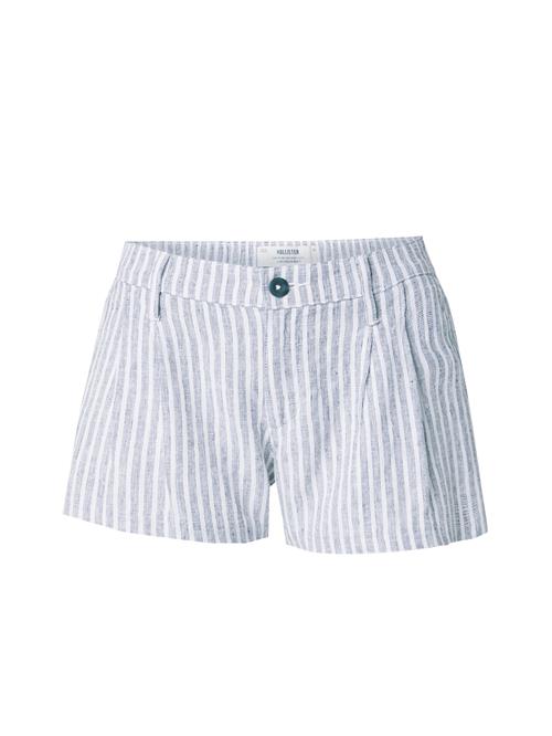 HOLLISTER Bukser med lægfolder 'LIVVY'  navy / hvid