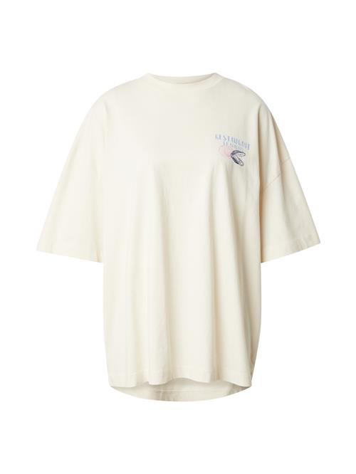 TOPSHOP Oversized bluse  ecru / royalblå / orange / pink