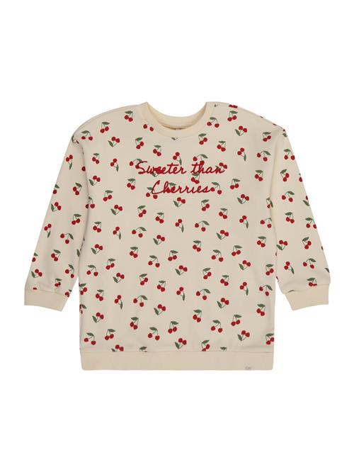 Se Only Mini Sweatshirt 'KMGCHERRY'  creme / oliven / mørkerød ved About You