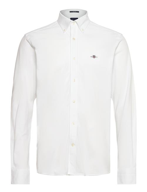 Se Reg Jersey Pique Shirt GANT White ved Booztlet