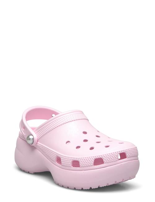Se Classic Platform Pearl Clog Crocs Pink ved Booztlet