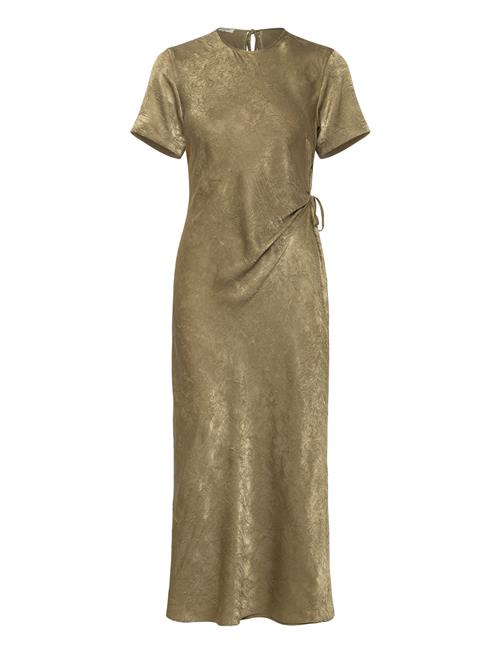 Crushed Satin Wrap Dress Scotch & Soda Khaki
