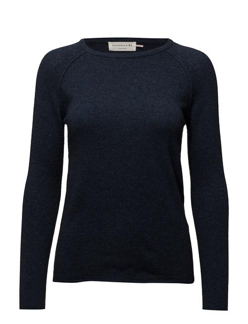 Rwlaica Cashmere Ls O-Neck Raglan P Rosemunde Blue