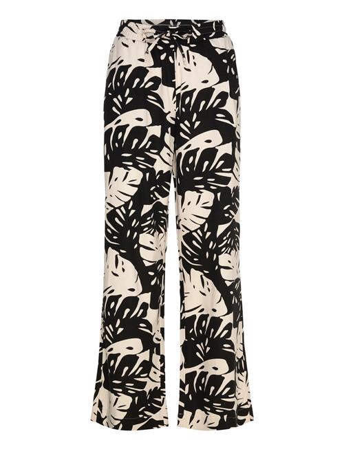 Pants From Freequent In A Light Material With A Floral Print. The Pants Have A S FREE/QUENT Patterned
