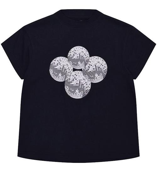 Hound T-shirt - Cropped - Navy m. Diskokugler