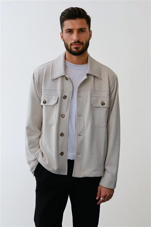 Callum Jakke - Hvid - M - TeeShoppen