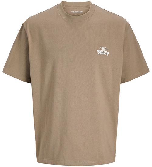 Jack & Jones T-shirt - JcoRetreat Typographic - Desert Taupe