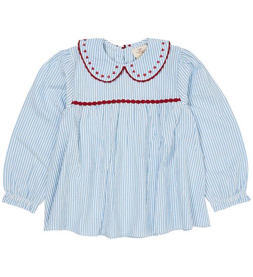 Copenhagen Colors Tunika - Sky Blue W. Cream Stripe W. Berry