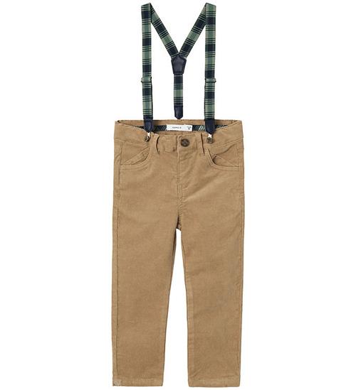 Name It FlÃ¸jlsbukser m. Seler - NmmRyan - Weathered Teak