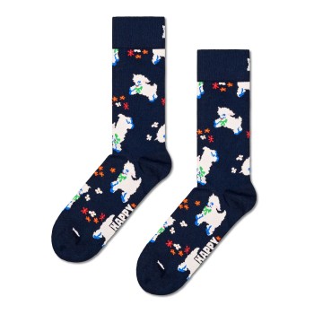 Happy socks Strømper Lamb Sock Marine mønster bomuld Str 41/46