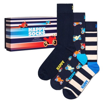 Happy socks Strømper 3P Navy Socks Gift Box Flerfarvet Str 41/46