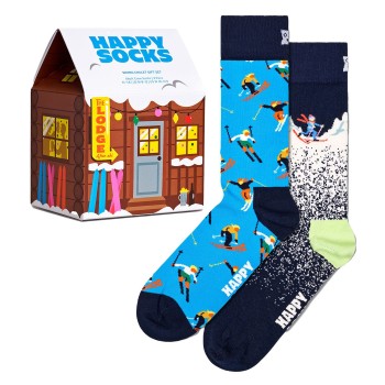 Happy socks Strømper 2P Skiing Chalet Gift Set Flerfarvet Str 41/46