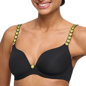 Marie Jo Bh Tom Heart Shaped Padded Bra Sort/Gul B 80 Dame