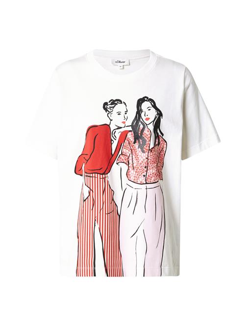 Se s.Oliver Shirts  creme / lyserød / rød / sort ved About You