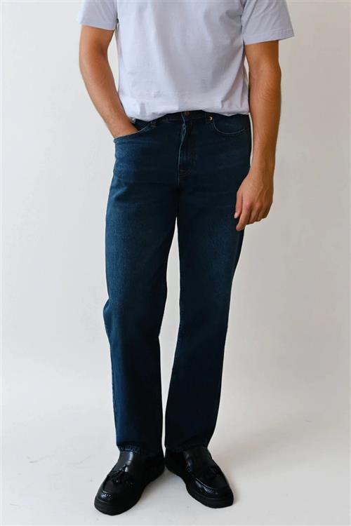 Noah Loose Fit Jeans - Mørkeblå Denim - 31/34 - TeeShoppen