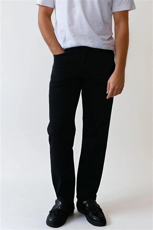 Noah Loose Fit Jeans - Solid Sort - 30/32 - TeeShoppen