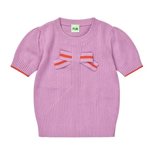 FUB Strikket Kortærmet Sweater Orchid | Lyserød | 100 cm