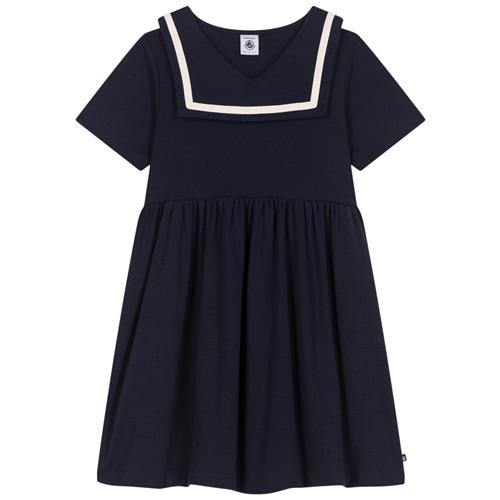 Petit Bateau Kjole I Bomuld Smoking | Marine blå | 10 years