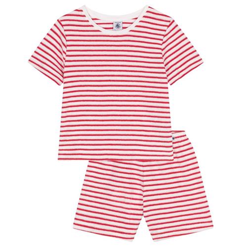 Petit Bateau Stripy Terry Tøjsæt Marshmallow Spi | Hvid | 4 years