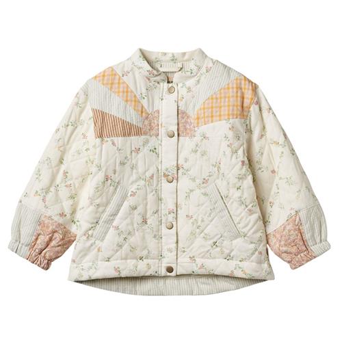 Wheat Inga Quiltet Jakke Ivory Checked Flowers |  | 92 cm